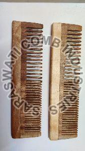 Left Side Sheesham Wood and Right Side Neem Wood Handmade Hair Comb