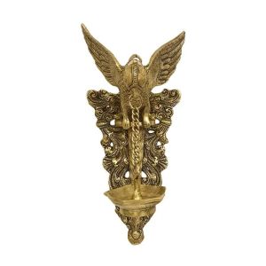 Brass Bird Wall Hanging With Diya