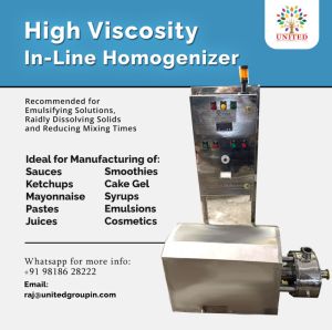 High Viscosity Inline Homogenizer Mixer