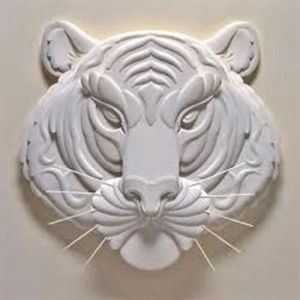 Marble Tiger Head Statue