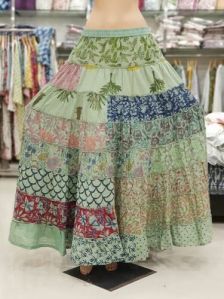 Cotton Printed Long Skirt