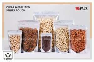 Clear Metalised Stand Up Zipper Pouch