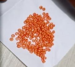 Opaque Orange Glass Beads