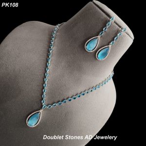 Doublet Stone AD Necklace Set