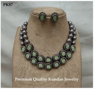 Premium Quality Black Rhodium Necklace Set