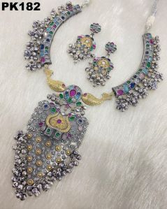 Premium Quality Oxidizied Coloured Necklace Set