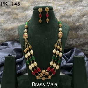 Pure Brass Triple Line Mala