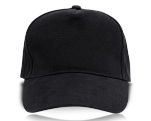 BLACK 5 PANEL CAP