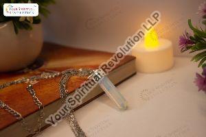 Your Spiritual Revolution Opalite Pencil Pendant Healing Crystal Aura Chakra Reiki Balance Peace Goo