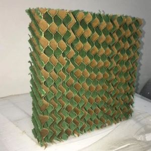 Green and Brown Honeycomb Cooling Pad