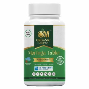 OM Organic Moringa Leaf Tablet, For Medicine, Packaging Type : Bottle