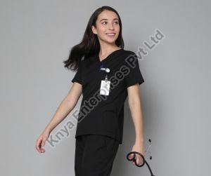 KNYA Classic Women's 5-Pocket New Gen Scrubsuit V Neck Flexibile &amp;amp;amp; Comfortable Top &amp;amp;amp; Bottom Uniform for Doctors