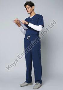 Mens Navy Blue Ecoflex Medical Scrub Suit