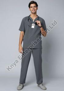 Mens Steel Grey Ecoflex Medical Scrub Suit
