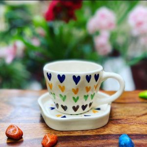 Ceramic Handmade heart cup
