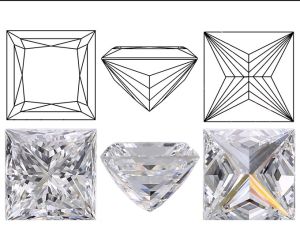 Certified CVD Lab Grown Real Diamond Solitaire Princess Cut 1ct 2ct 3ct 5ct D E F G H I VVS VS SI