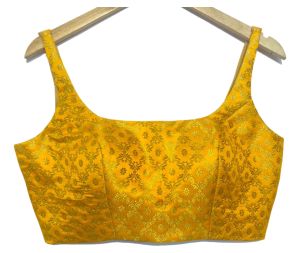 Yellow Boknet Sleeveless Blouse