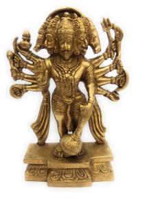mhd00043 brass panch mukhi hanuman statue