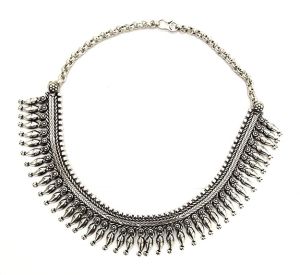 nl617 oxidized silver necklace
