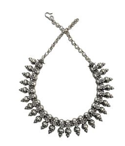 nl723 oxidized silver necklace