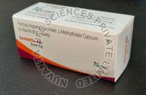Ferrous Asparto Glycinate, L-Methylfolate Calcium and Vitamin B12 Tablets