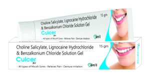 choline salicylate lignocaine hydrochloride benzalkonium chloride solution gel