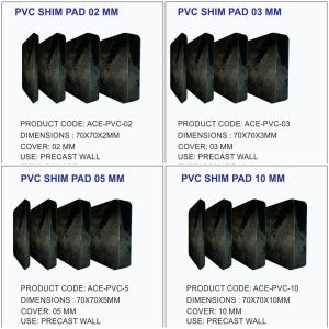 PVC Shim Pad 2mm, 3mm, 5mm & 10mm