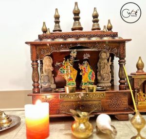wood pooja home temple