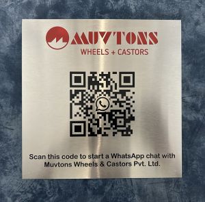 Stainless Steel Etched QR Code Tags/Plates