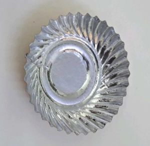 5 Inch Silver Wrinkle Paper Plate