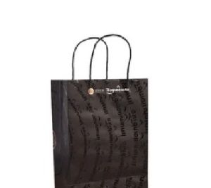 Black Stylish Printed Paper Carry Bag