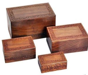 wooden urns