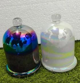 Rainbow Finish Glass Bell Jar
