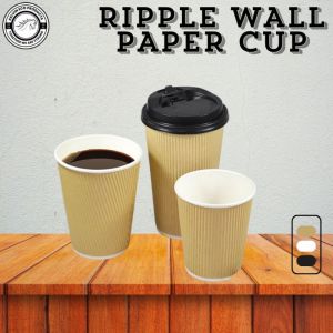 DISPOSABLE RIPPER WALL PAPER CUP 240ML For Covering Drinks