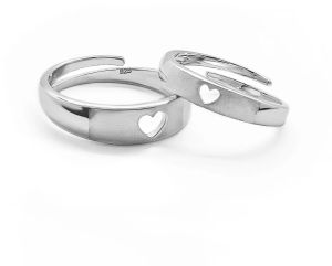 Silver Better Half Couple Rings