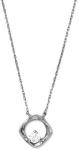 Silver Crystal Window Necklace