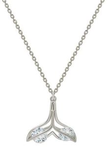 Silver Elegant Mermaid Pendant With Chain