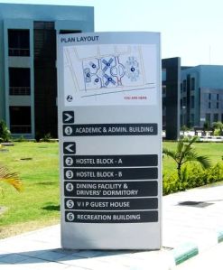 Polished Acrylic ACP Vertical Pylon Signage For Promotional