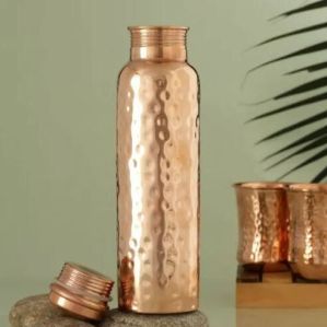 Hammered Copper Water Bottle, Cap Type : Screw Cap