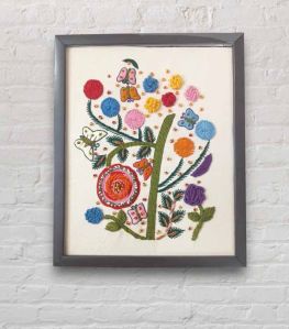 Bouquet Of Wildflowers Framed Wall Hanging