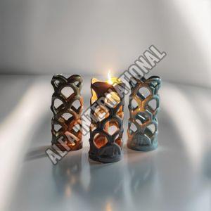 Plain Polished Ceramic Candle Vase For Home Decor, Hotel Decor