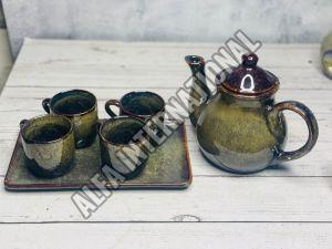 Crocmics Polished Ceramic Designer Tea Set