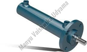 Color Coated Mild Steel Flange Type Hydraulic Cylinder, Shape : Round