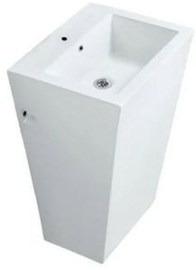 Plain Polished Ceramic Floor Standing Basin For Home, Hotel