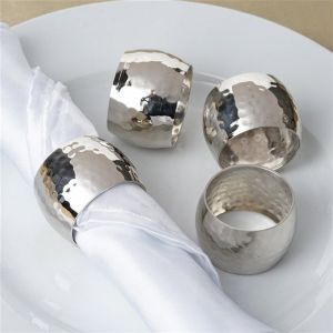 Steel Napkin Rings, Shape : Round