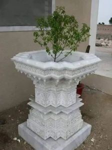 White Marble Tulsi Stand