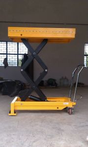 Manual Scissor Lift Tables Trolley For Industrial