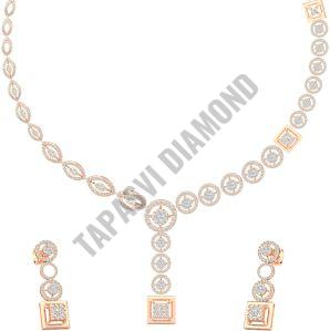 Designer Diamond Necklace Set, Packaging Type : Velvet Box