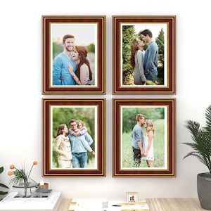 Polished Wood Wall Mount Photo Frames For Shop Display, Advertising