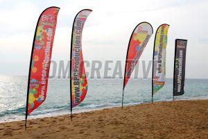 Polyester Printed Beach Flags For Promotions